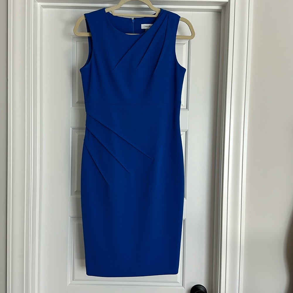 Calvin Klein size 4 blue sheath